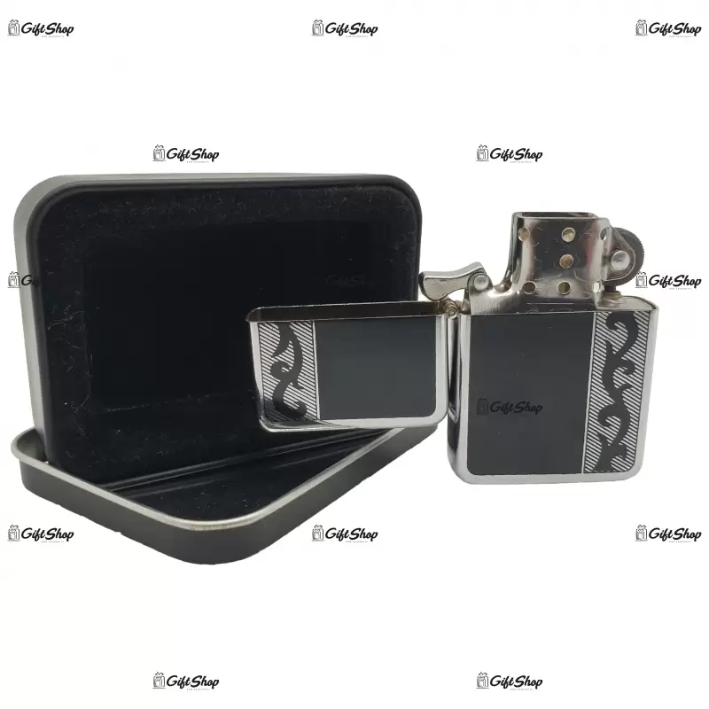 Black, bricheta gen zippo metalica model 2